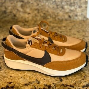 Nike Women’s Waffle Debut Brown and Tan